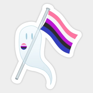 Pride Ghosts - Genderfluid Sticker